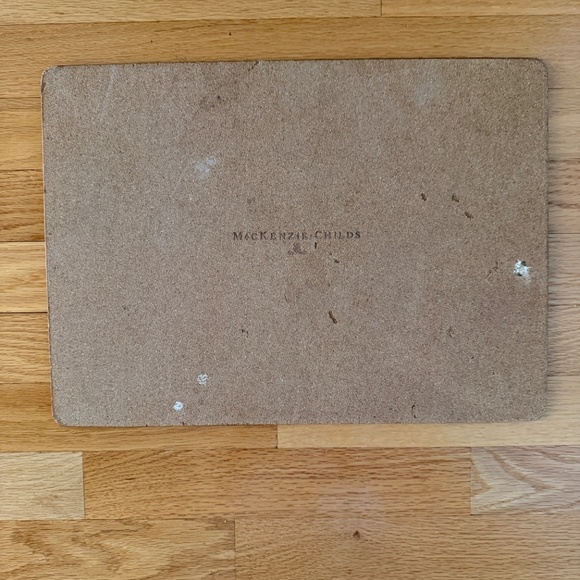 Mackenzie Childs Set of 2 Place Mats Boards Flowers Blue - Picture 9 of 16